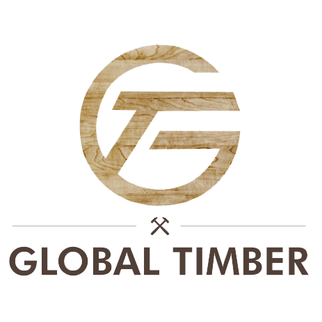 Wood grain circular logo featuring stylized GT initials, crossed hammers, and Global Timber text.